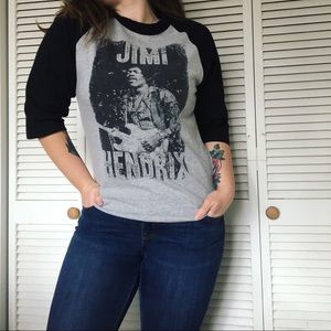 ‼️ SALE ‼️ Jimi Hendrix Baseball Tee ✨ Band Tee